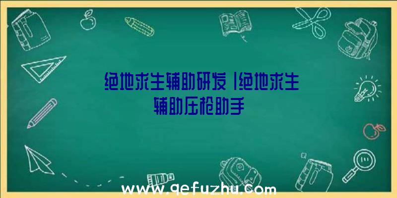 「绝地求生辅助研发」|绝地求生辅助压枪助手